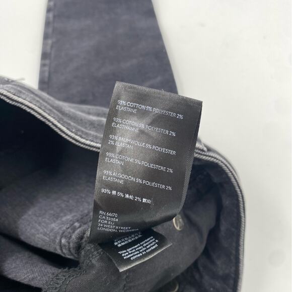 Free People Raw High-Rise Jegging black distressed raw hem skinny leg - Picture 7 of 8